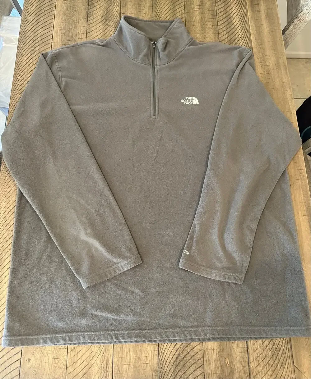 The North Face TKA 100 Glacier 1/4 Zip Fleece Jacket Men's Size XXL Gray